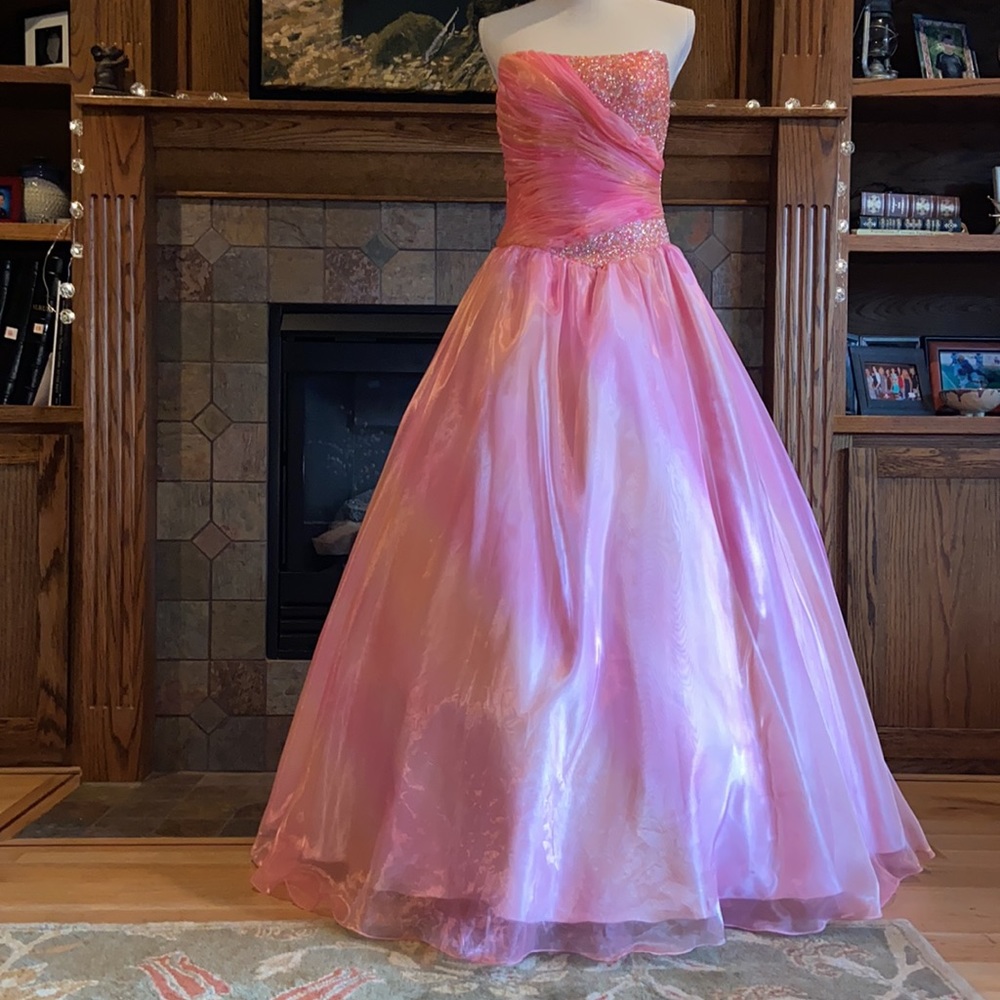 Princess Pink Prom Formal Dress Ball Gown Pageant Princess Quinceañera Barbie